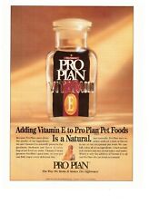 Pro Plan Vitamin E Is a Natural Dog Nutrition Vintage 1995 Print Ad picture