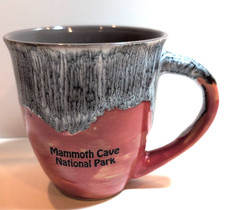 Mammoth Cave National Park Souvenir Mug Drip Glaze Reddish Gray Excellent picture