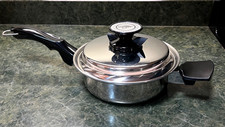 VITAL NUTRITION Surgical Stainless Steel Titanium 1.5 Quart Pan Vented Lid USA picture