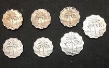 1967,1975 IRAQ  5,10 Fils Lot Of 7 Copper Nickel Coins-22MM,26MM-KM#125,KM#126a picture