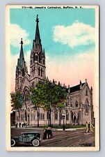 Buffalo NY-New York, St Joseph's Cathedral, Religion, Antique, Vintage Postcard picture