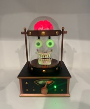 Animated Halloween Display Gemmy Mad Lab Light Up Talking Spooky Phrases Brain picture