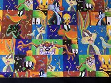 Vtg 1997 Looney Tunes Gift Wrap By Hallmark Warner Bros Bugs Bunny Taz Tweety picture