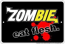 ZOMBIE Metal Sign Subway Sandwich Spoof - Eat Fresh Eat Flesh - the Walking Dead picture