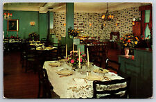 Vintage Postcard NJ Plainfield Clara Louise Tea Room Interior View c1958 -2561 picture