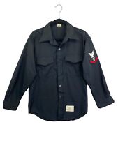 Navy Service Uniform Shirt, Wave Dental Tech Rate Size 161/2 x 33 Black picture