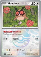 Pokemon - 077/131 - Hoothoot (Poke Ball Pattern) - Holofoil - Prismatic Evolutio picture