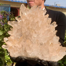 18.0LB Newly discovered white  Phantom Quartz Crystal Cluster mineral samples picture