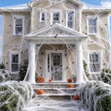 Land Guard 200 sqft Spider Web, Bonus with 10 Artificial 200 sqft, White picture