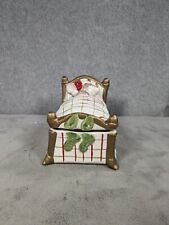 Vintage 1988 Omnibus Oci Porcelain Christmas Mouse in Bed picture