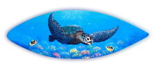 Sea turtle underwater sea life handcrafted wooden surfboard hand painted coral picture