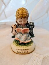 Cuddles Collectible Keepsake, Love is Gentle, Love is Kind, Girl Reading w. Dogs picture
