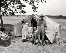 1939 MIGRANT FARM WORKER FAMILY Depression Era Borderless 8X10 Photo picture
