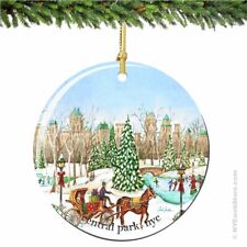 Central Park NYC Porcelain Ornament - New York City Christmas Souvenir Gift picture