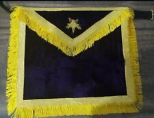 purple Worthy Patron apron outlined with the gold fringe picture