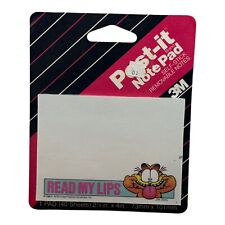 1990 3M Garfield Post It Notes READ MY LIPS 40 Sheets Sealed Cat 1990's NOS VTG picture