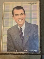 JIMMY STEWART original color portrait SUNDAY NEWS 4/28/46 OLD HOLLYWOOD RARE picture
