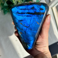 915g Natural Stunning Blue Flashy Labradorite Quartz Crystal Freeform picture