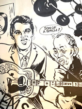 Elvis Presley rare fun poster with Ed Sullivan 