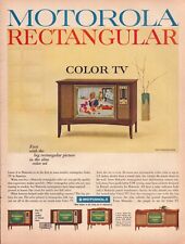 1965 Motorola Rectangular Color TV  Print Ad Television Set Furniture picture