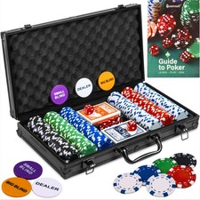 Poker Set with 300 Poker Chips 11.5 Gram for Texas Holdem – Professional Weig... picture