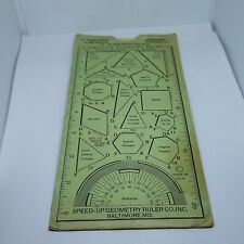 Vintage The Speed-Up Geometry Ruler with Booklet & Sleeve picture