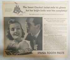 Ipana Tooth Paste Ad:  Her Smile Won Him Completely  from 1939  8.5 x 10 inch picture
