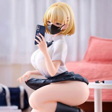 14cm Anime Girl Squatting Yuanyuan PVC model decoration Figure doll toy with box picture