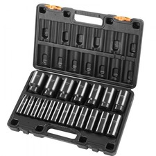Impact Socket Set, 1/2" 19 Piece Impact Sockets, Deep Socket, 6-Point Sockets, 1 picture