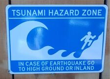 Tsunami Hazard Beach Highway Route Sign picture