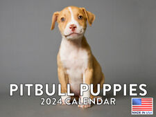 Pitbull Puppy Dog Lovers Breeders Gift 2024 Wall Calendar picture