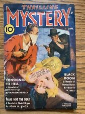 RARE January 1940 THRILLING MYSTERY PULP Classic Cover FN Scarce Issue picture