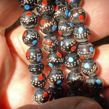 Natural Black Yusr gemstone necklace 99 Prayer Beads Yemen  يسر مكاوي picture