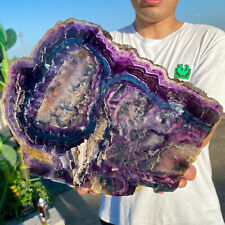 2.7lb Natural beautiful colourful Fluorite Crystal Rough stone specimens cure picture