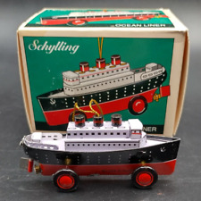 1997 SCHYLLING TIN TOY OCEAN LINER ORNAMENT ORIGINAL BOX picture