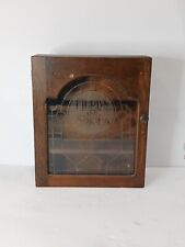 Vintage Herbs and Spices Wooden Cabinet with Glass Door and Shelves picture
