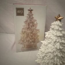 Mikasa Ceramic Cream Holiday Christmas Tree Illuminated w/ Added Ornaments picture
