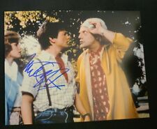 MICHAEL J FOX SIGNED 11X14 PHOTO BACK TO THE FUTURE CHRISTOPHER LLOYD COA+PROOF  picture
