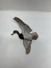 Vintage Atlantic Mold Brown Ceramic Duck in Flight Wall Hunting Art Mancave picture