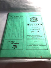 M-K-T Katy Railroad 1982 System Timetable No. 11   Vintage picture