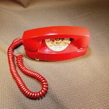 Vintage Red Western Electric  Princess Rotary Phone in Very Good Condition 702B picture