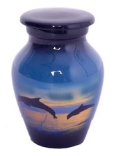 Cremation Keepsaske Urns for Ashes Dolphin Keepsake Urns for Human Ashes 3 LBS picture