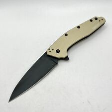 Rare Kershaw Dividend 1812TANBLK Tan Discontinued Pocket Knife - Excellent picture