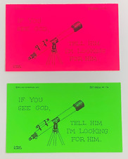 Lot of 2 Pot-Shots No 174 If You See God Humor Postcard Ashleigh Brilliant 1971 picture