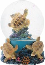Coral Reef Sea Turtles 100MM Musical Water Globe Plays Tune Wonderful World picture