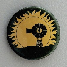 Solar Wind Power Windmill Clean Energy Environmental Pinback Button picture