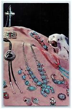 Genuine Indian Made Jewelry Authentic Handmade Albuquerque NM Vintage Postcard picture
