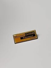 Microsoft Certified Professional + Internet Employee Lapel Pin Vintage picture