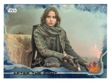 2016 Topps Star Wars Rogue One Series 1- Jyn After the Fight #79-BLUE Parallel picture