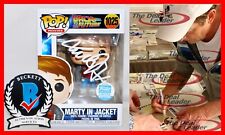 RARE Michael J Fox Signed Marty Jacket Back To Future Funko 1025 POP Beckett BAS picture